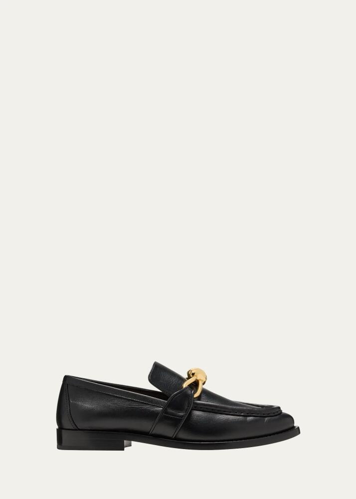 Bottega Veneta Astaire Metallic Knot Leather Loafers Cover