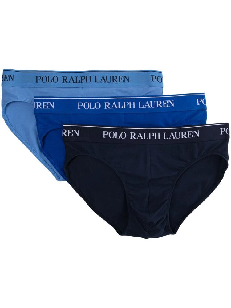 Polo Ralph Lauren three pack logo waistband briefs - Blue Cover