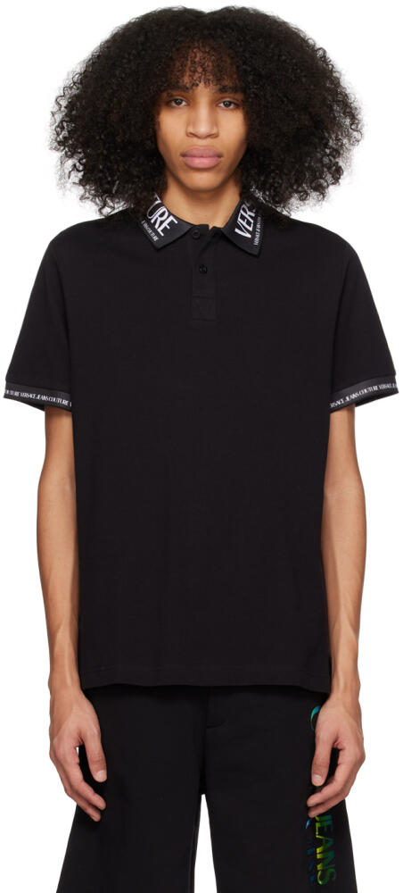 Versace Jeans Couture Black Jacquard Polo Cover