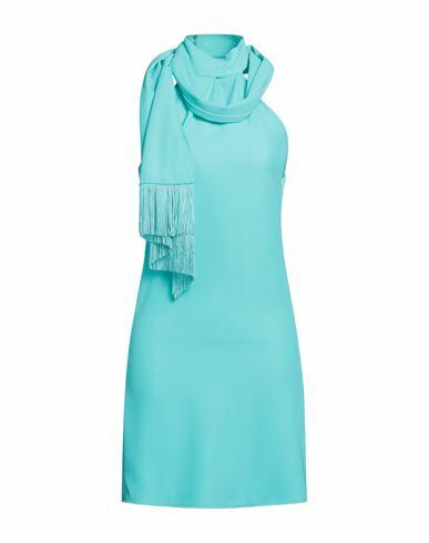 Vicolo Woman Mini dress Turquoise Polyester, Elastane Cover