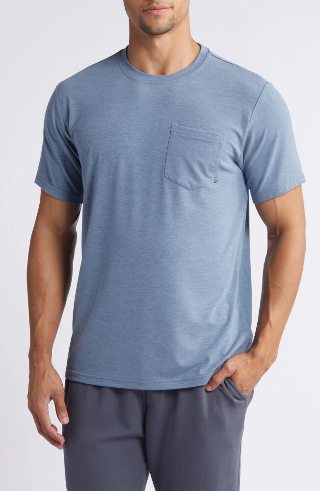 Free Fly Flex Performance Pocket T-Shirt in Heather Deepwater Cover