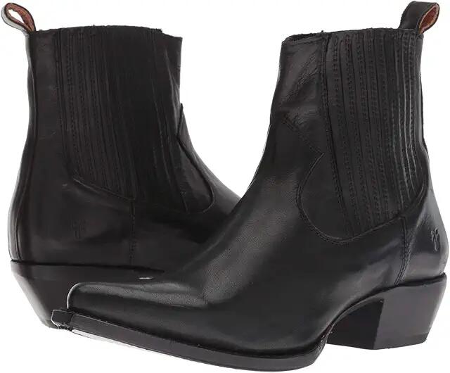 Frye Sacha Chelsea (Black Polished Soft Full Grain) Women's Boots Cover