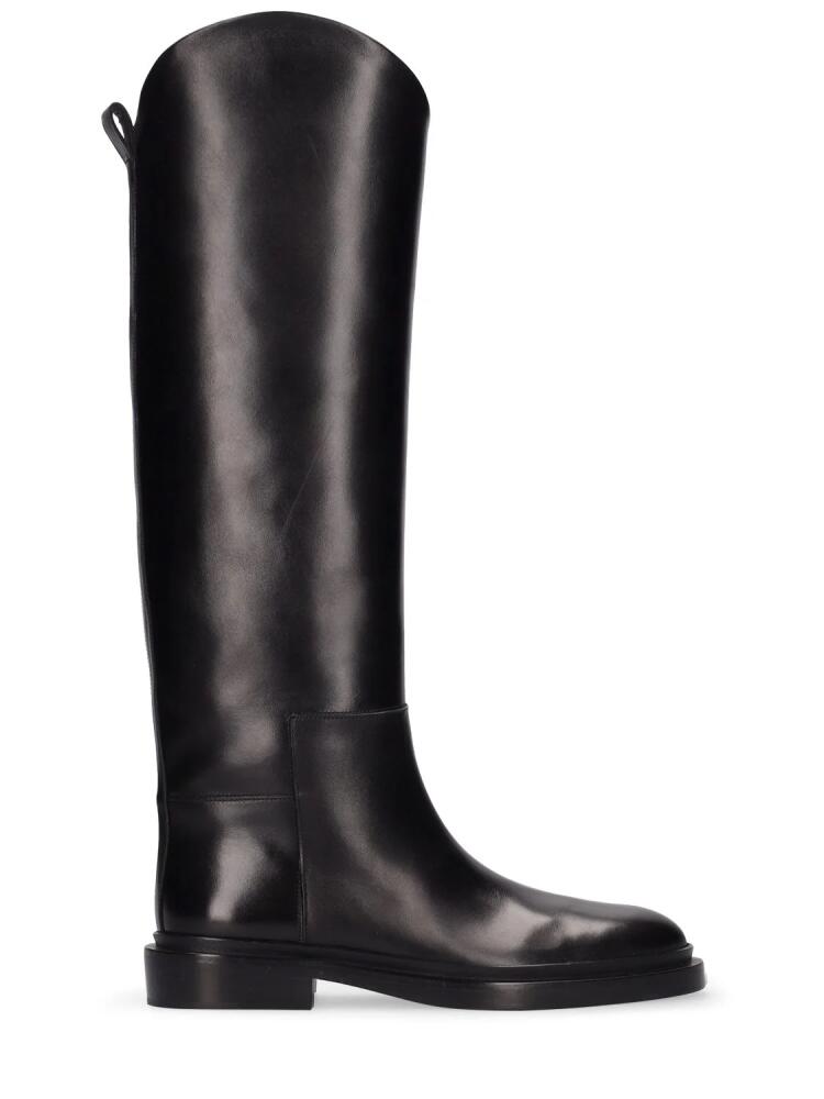 JIL SANDER 25mm Leather Riding Boots Cover