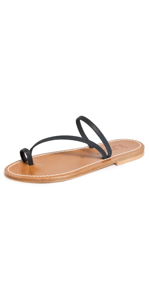 K. Jacques Actium Sandals Nubuck Noir Cover