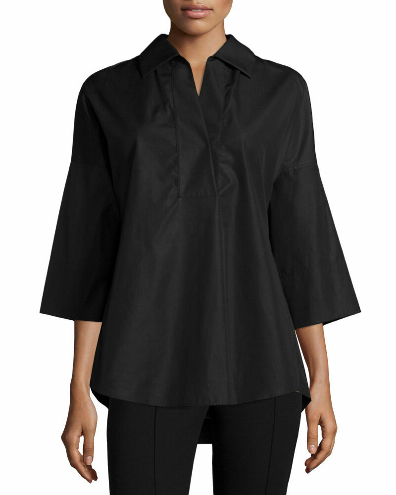 Akris punto Elements Kimono-Sleeve Blouse, Black Cover