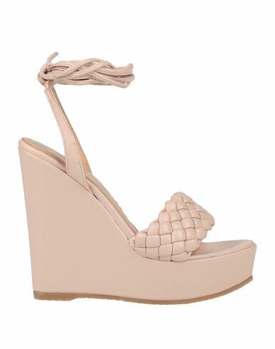 Paolo Mattei Woman Sandals Blush Textile fibers Cover