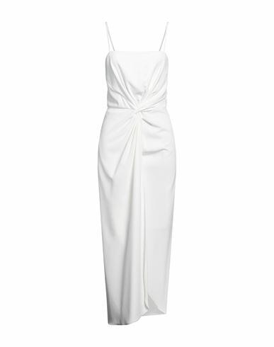 P. a.r. o.s. h. Woman Maxi dress White Polyester, Elastane Cover