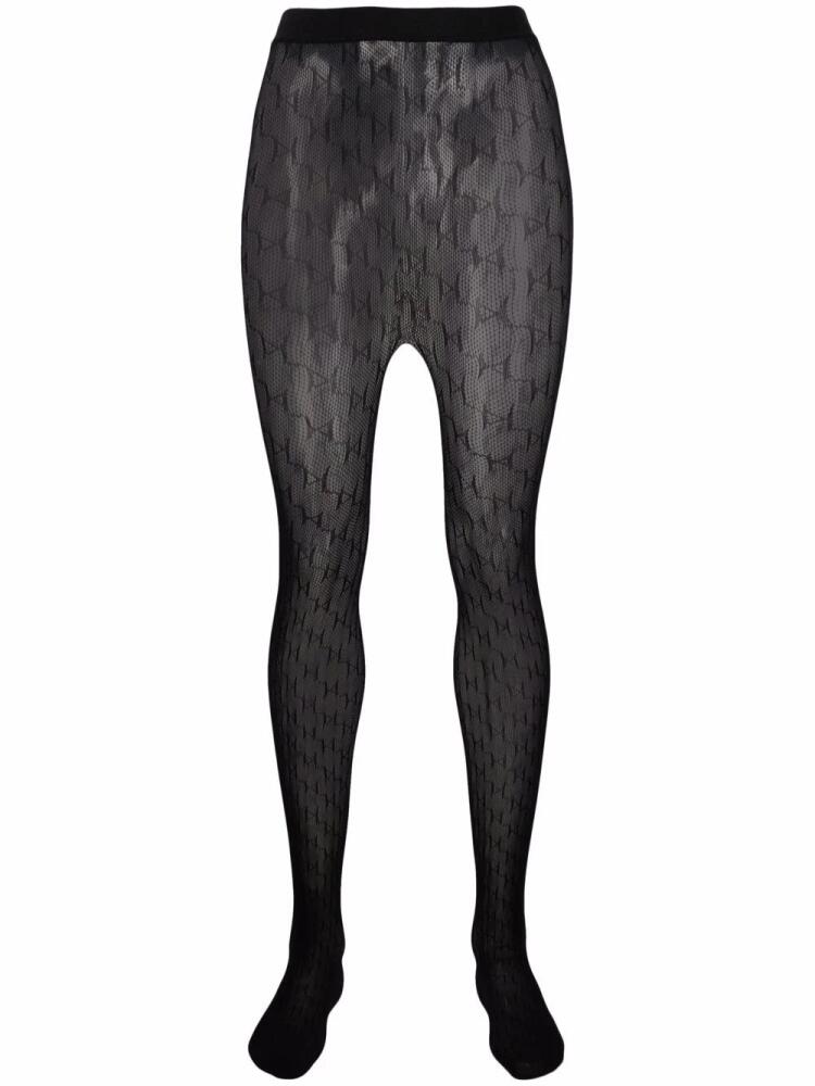 Karl Lagerfeld K monogram pattern tights - Black Cover