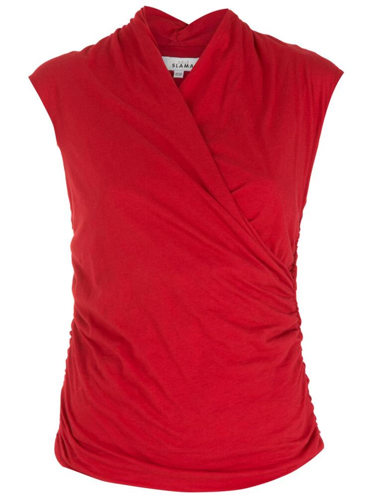 Amir Slama draped blouse - Red Cover