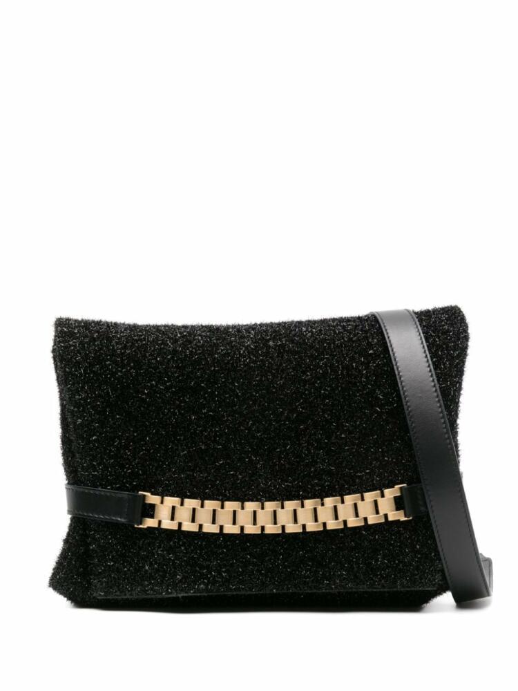 Victoria Beckham Chain tinsel clutch bag - Black Cover