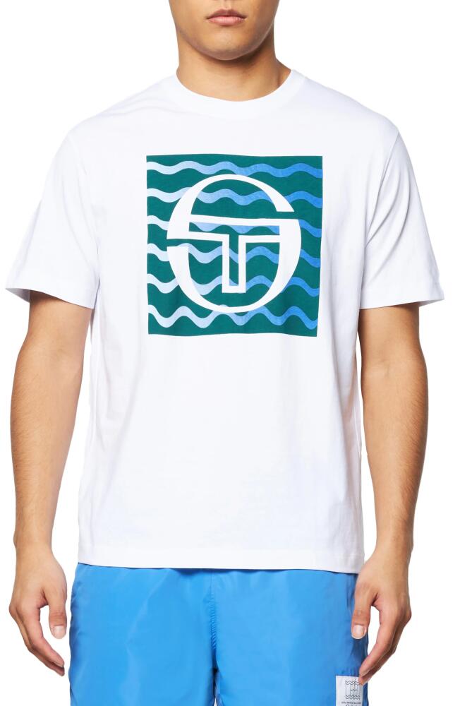 Sergio Tacchini Veloce Cotton Graphic T-Shirt in Brilliant White Cover