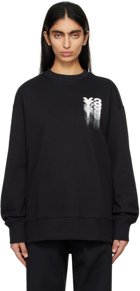 Y-3 Black Graphic Sweatshirt Cover