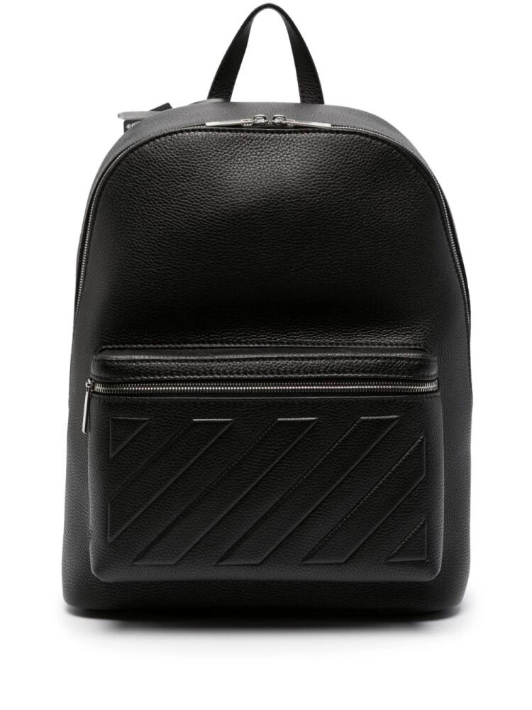 Off-White Diag-embossed leather backpack - Black Cover