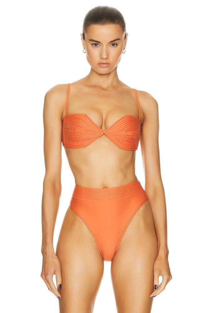 Shani Shemer Sandra Bikini Top in Orange Cover