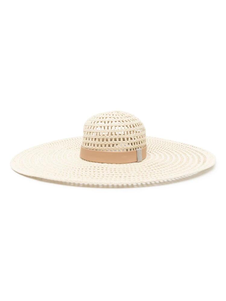 Peserico interwoven sun hat - Neutrals Cover