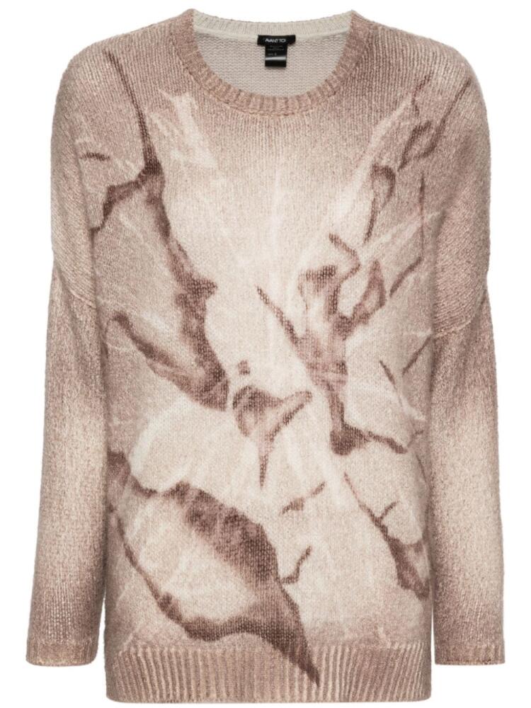 Avant Toi spray-paint effect sweater - Neutrals Cover