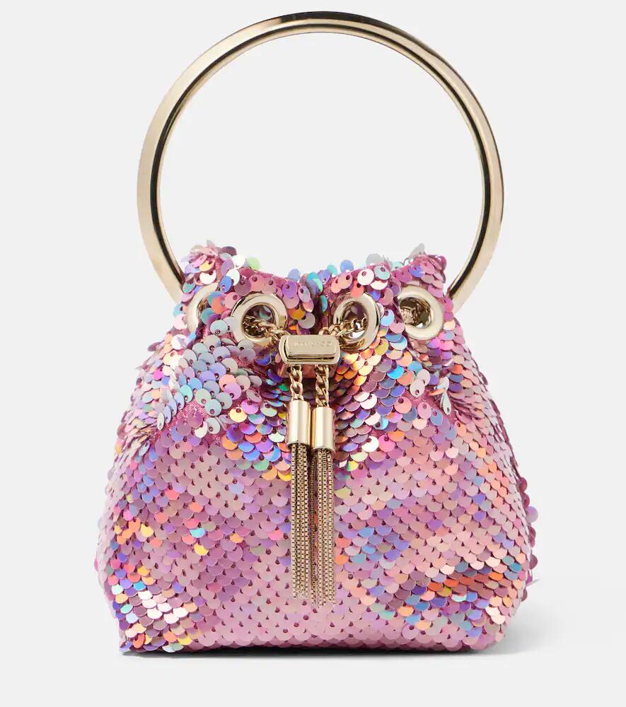 Jimmy Choo Bon Bon Micro sequined bucket bag Cover