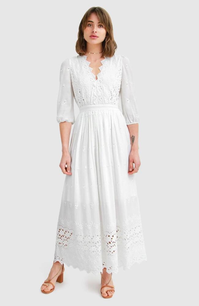 Belle & Bloom All Eyes On Me Midi Dress in White Cover