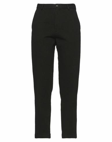 Pence Woman Pants Black Cotton, Wool Cover