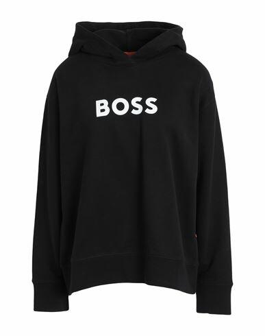 Boss Woman Sweatshirt Black Cotton, Elastane Cover