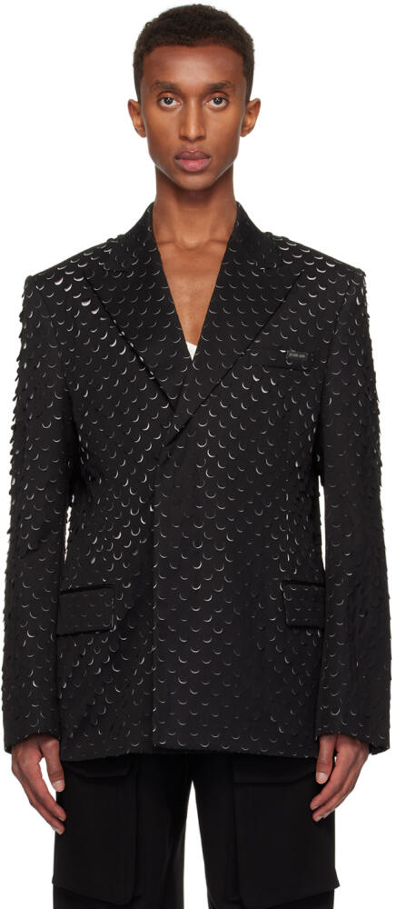 Helmut Lang Black Hole-Punched Car Blazer Cover