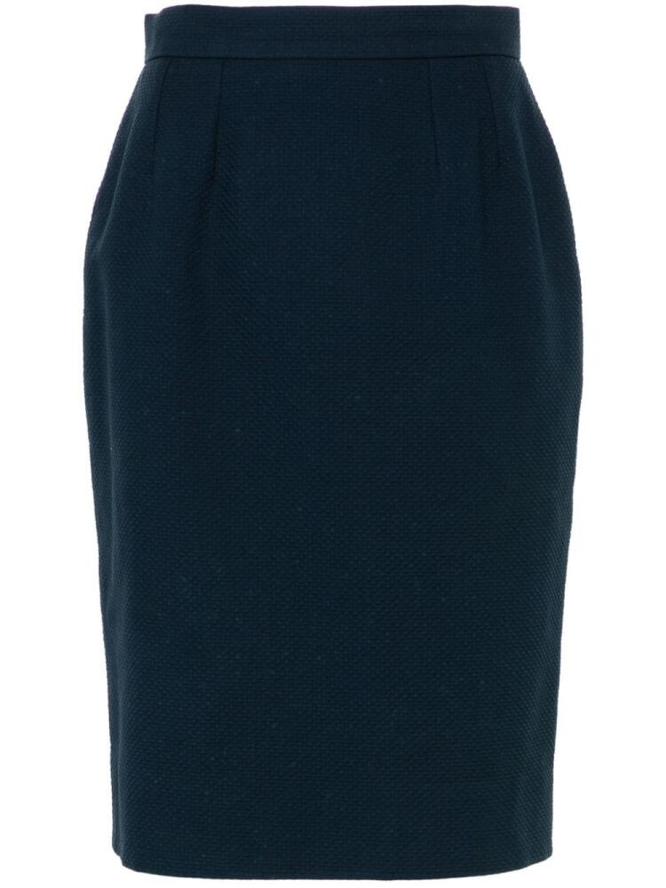 Givenchy Pre-Owned 1990s textured-finish midi skirt - Blue Cover