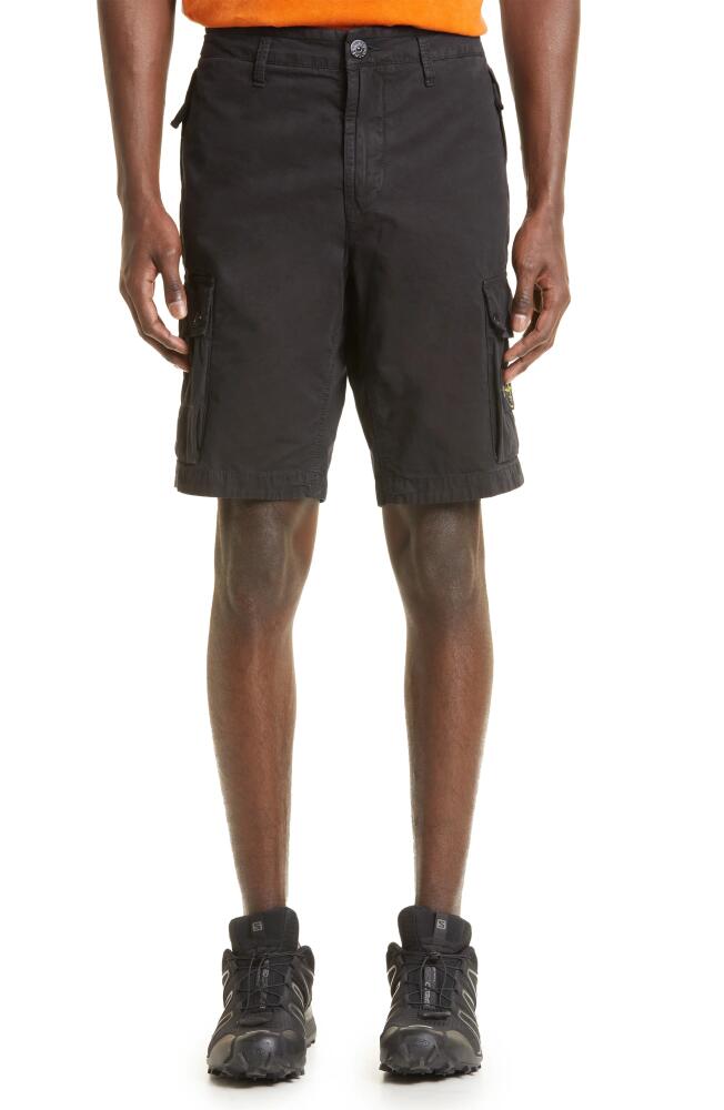 Stone Island Cotton Bermuda Shorts in Black Cover