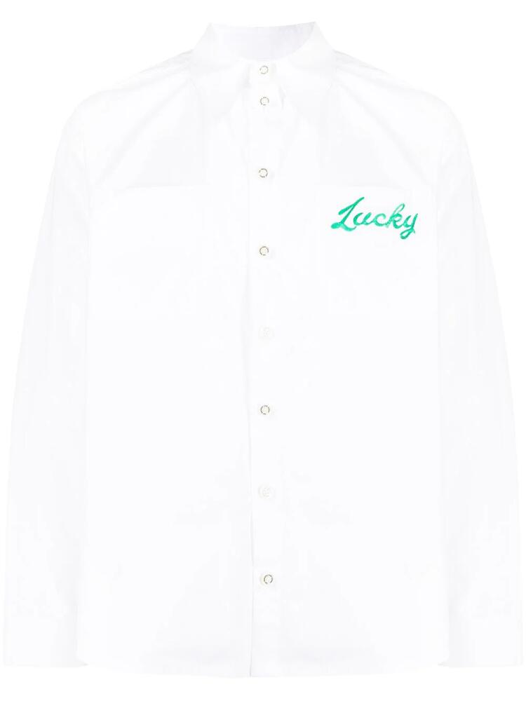 Natasha Zinko slogan-print button-up shirt - White Cover