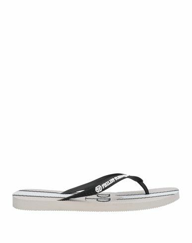 Philipp Plein Man Thong sandal Black Rubber Cover