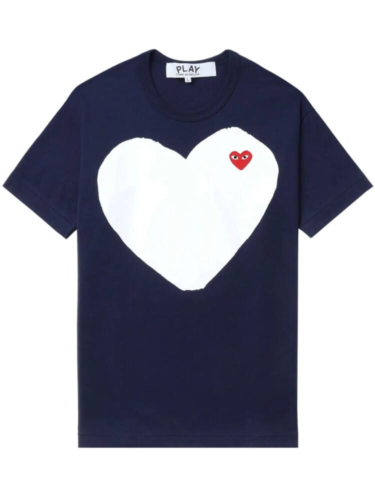 Comme Des Garçons Play heart-print cotton T-shirt - Blue Cover