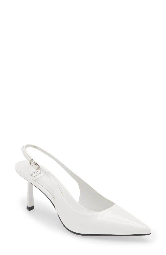 Jeffrey Campbell Gambol Slingback Pointed Toe Pump in White Cover