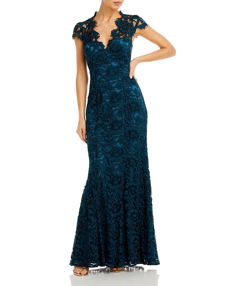 Eliza J Scalloped-Edge Lace Gown Cover