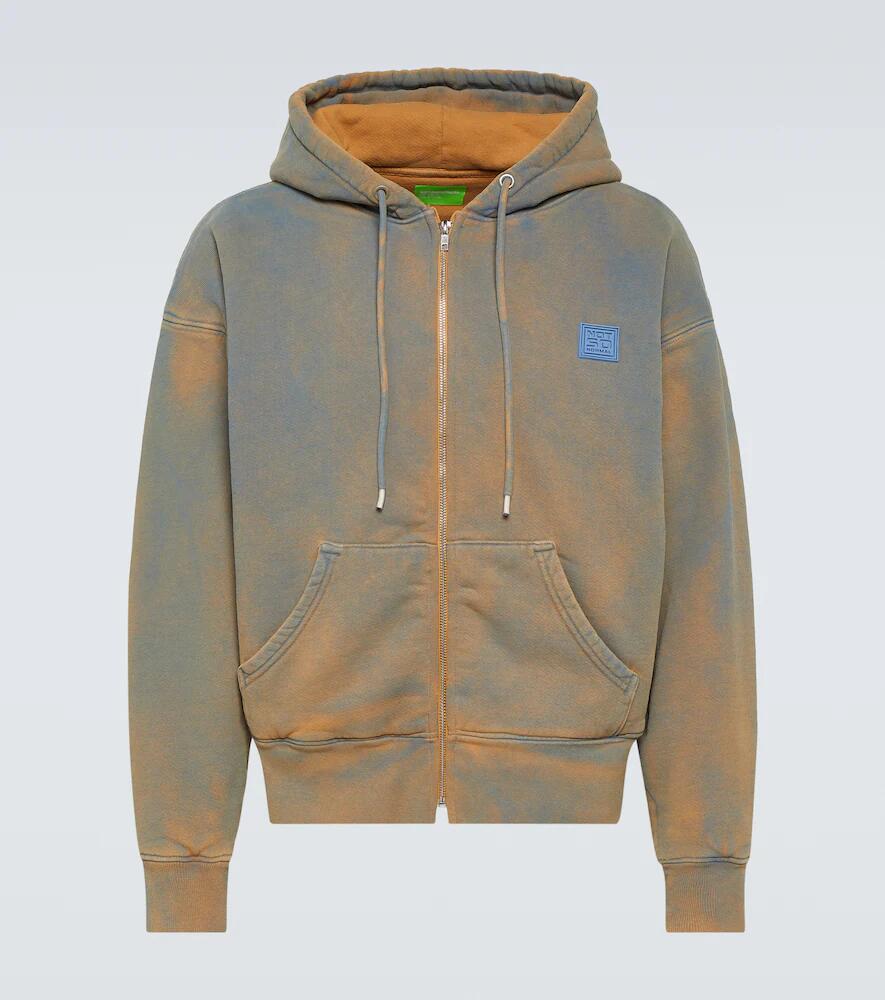 NotSoNormal Distressed cotton jersey hoodie Cover