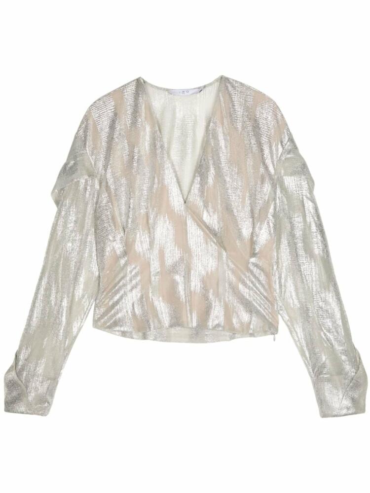 IRO Berma lurex pleated top - Metallic Cover