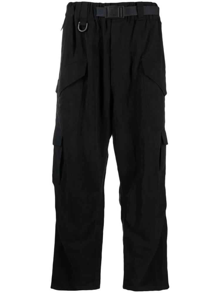 Y-3 belted cargo trousers - Black Cover