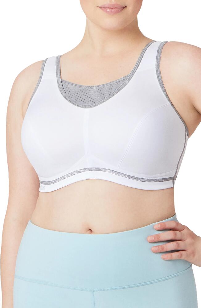 Glamorise No-Bounce Camisole Elite Sports Bra in White/gray Cover