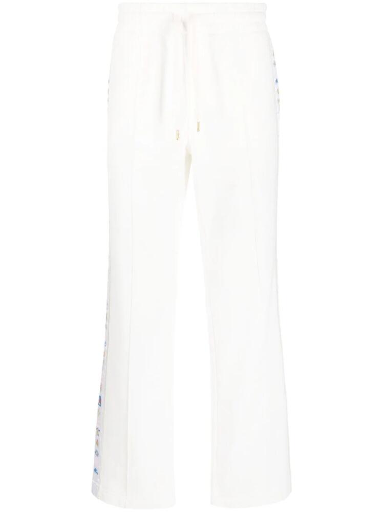 Casablanca Casa Icons cotton track pants - White Cover