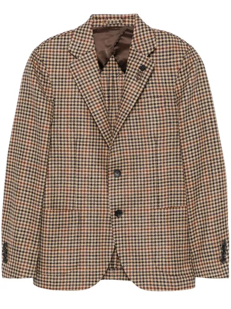 Lardini houndstooth-pattern blazer - Neutrals Cover