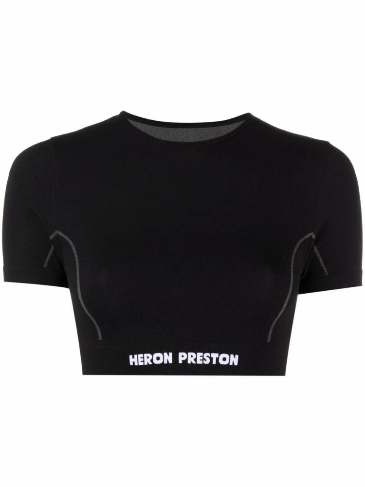 Heron Preston cropped performance T-shirt - Black Cover