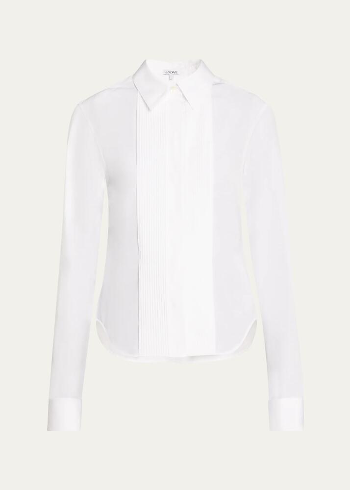 Loewe Pleated Bib-Front Blouse Cover