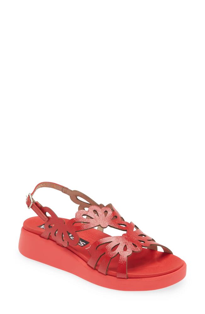 Wonders Platform Slingback Sandal in Lack Rojo Cover