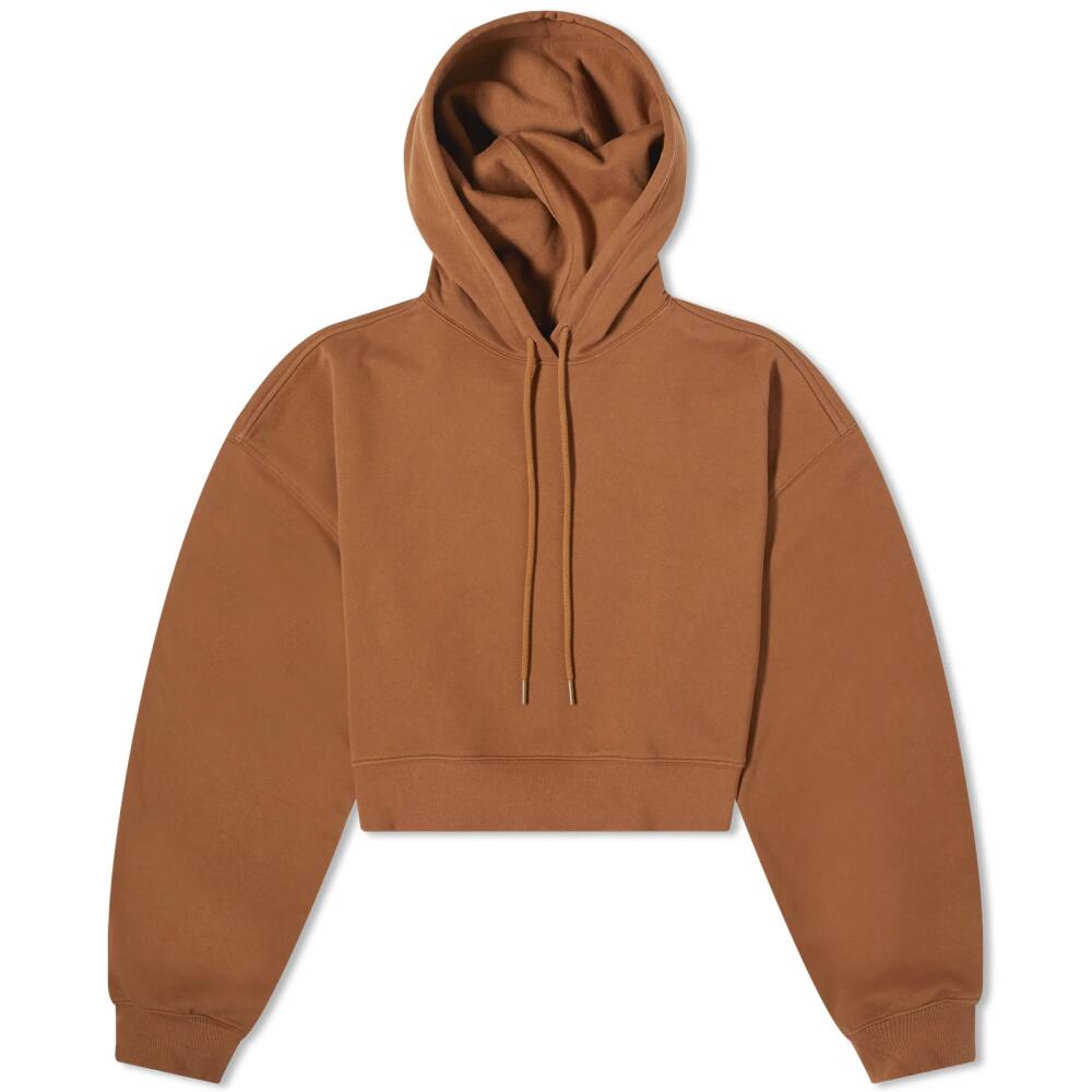 WARDROBE.NYC Women's Oversize Hooded Top in Brown Cover