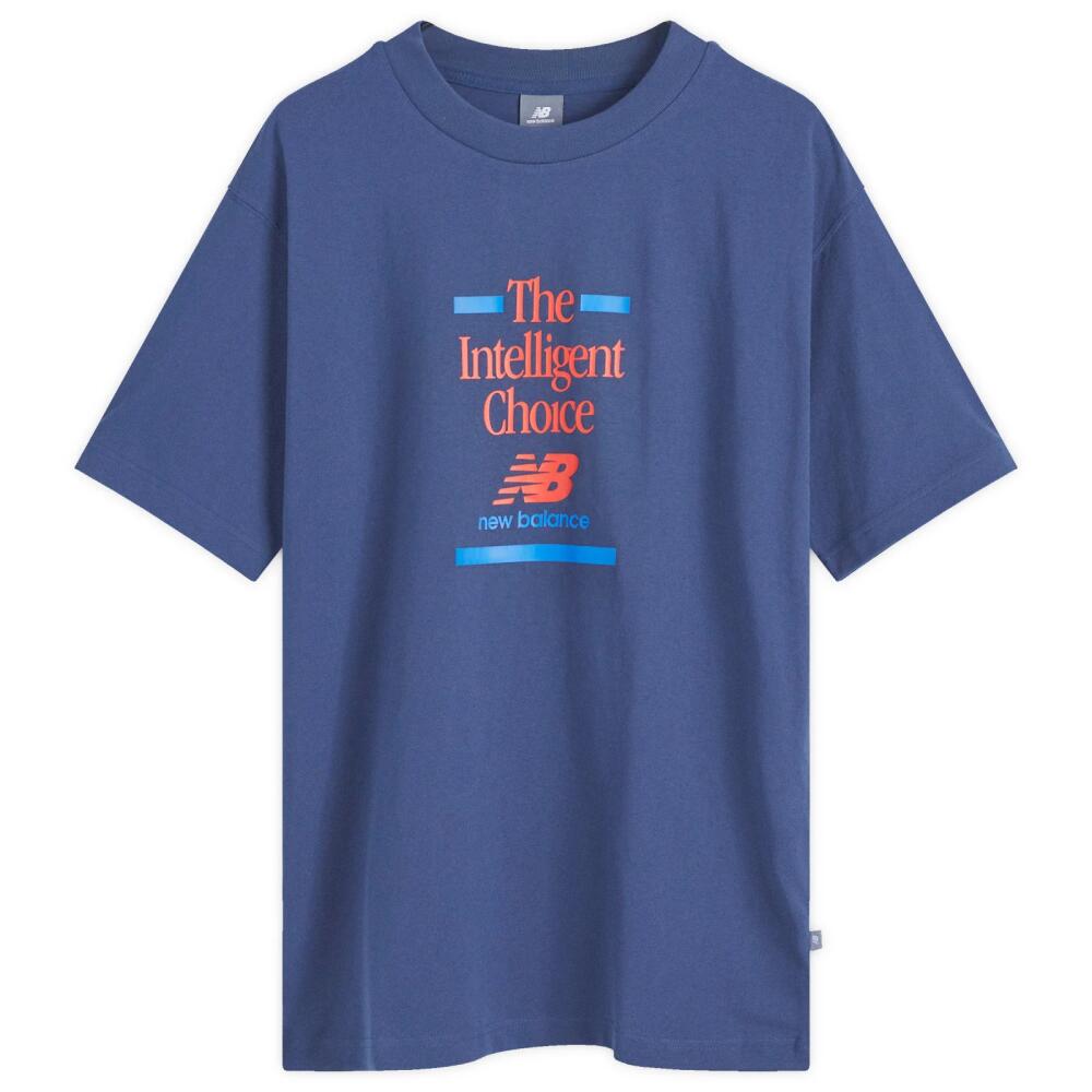 New Balance Men's Athletics Intelligent Choice T-Shirt in Navy Cover