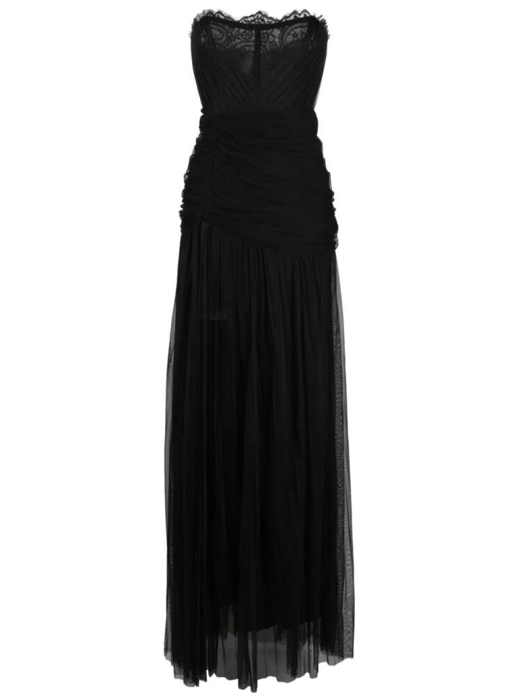 Ana Radu corset-style draped maxi dress - Black Cover