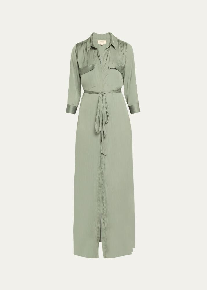 L'Agence Cammi Silky Maxi Shirtdress Cover