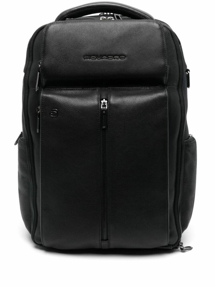 PIQUADRO leather backpack - Black Cover