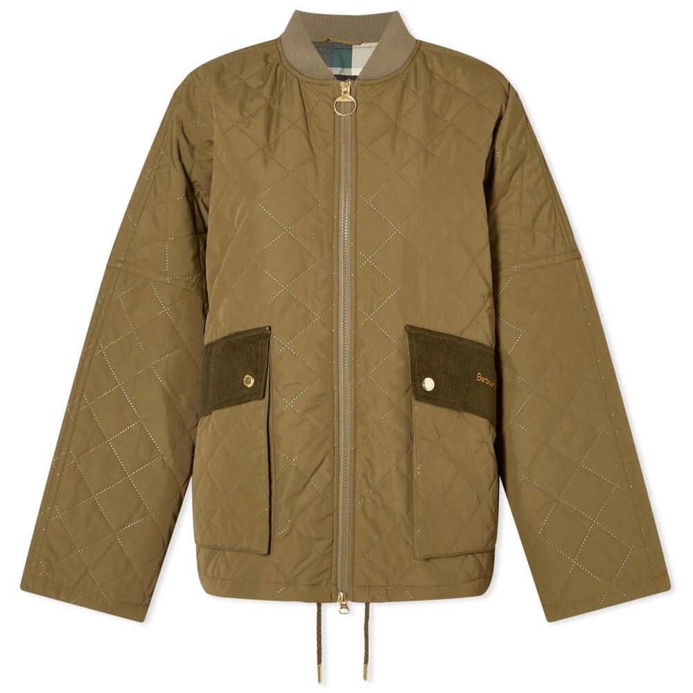 Barbour Women's Bowhill Quilt in Army Green Cover