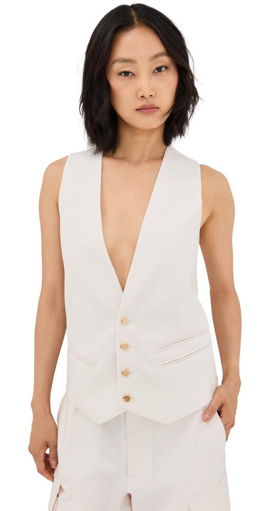 Victoria Beckham Tailored Waistcoat Vest Bone Cover