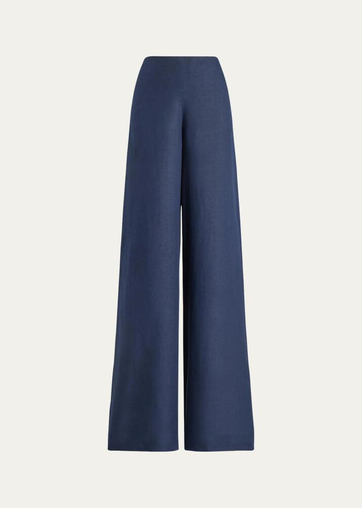 Ralph Lauren Collection Daria Linen Wide-Leg Pants Cover