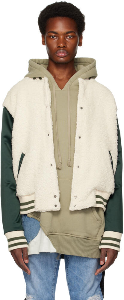 Greg Lauren White & Green Varsity Jacket Cover